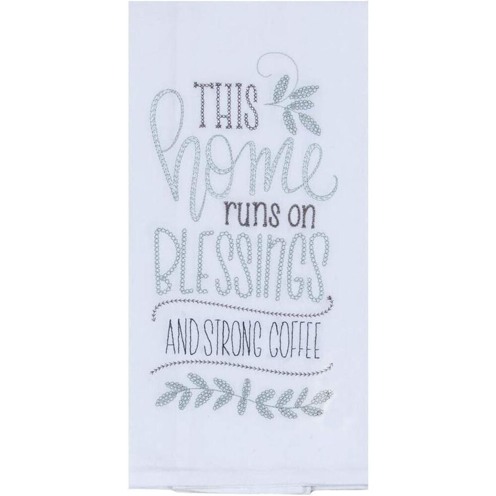 Kay Dee Designs THIS HOME Embroidered Cotton Flour Sack Kitchen Towel NEW